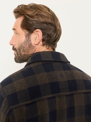 Khaki - FatFace Wool Mix Bonded Overshirt - Obraz 4 z 7