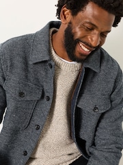 FatFace Bardon Dark Grey Overshirt - Image 4 of 6