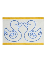 Dip & Drip White Linear Ducks Bathmat - Image 4 of 4