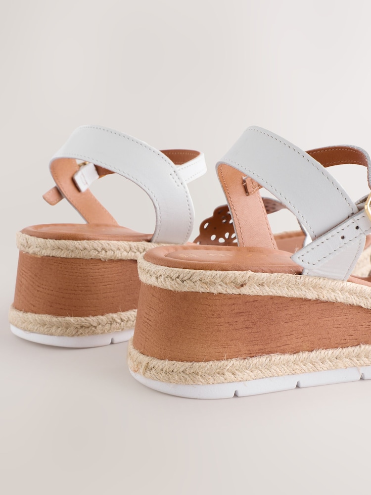 Blanc - Compensées en cuir découpé au laser Forever Comfort® - Image 9 de 9