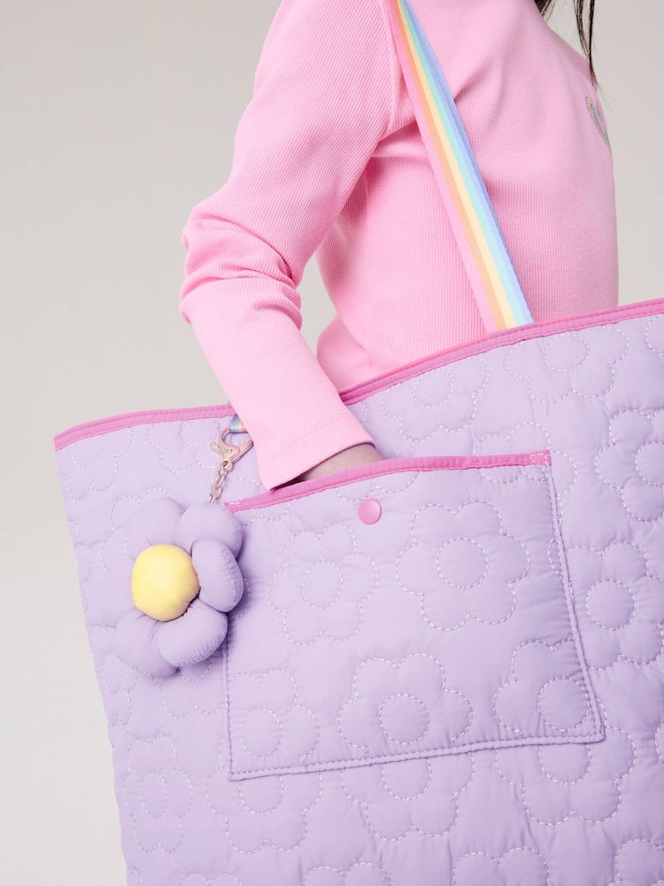 Little Bird by Jools Oliver Back To School Pastel Rainbow Nylon Quilted Flower Tote Bag - 画像 5 / 5 Little Bird by Jools Oliver Back To School Pastel Rainbow Nylon Quilted Flower Tote Bag - 画像 5 / 5