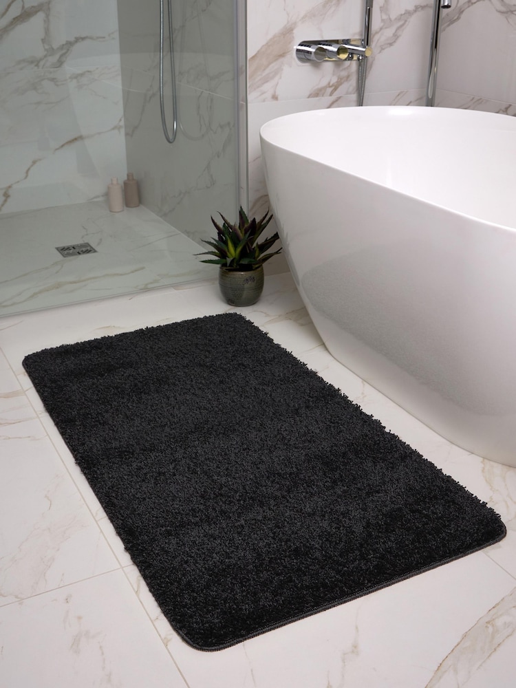 My Rug Black Shaggy Bathmat Runner - Image 1 of 3 My Rug Black Shaggy Bathmat Runner - Image 1 of 3