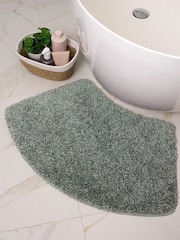 My Rug Green Shaggy Curved Bathmat - Image 1 of 3