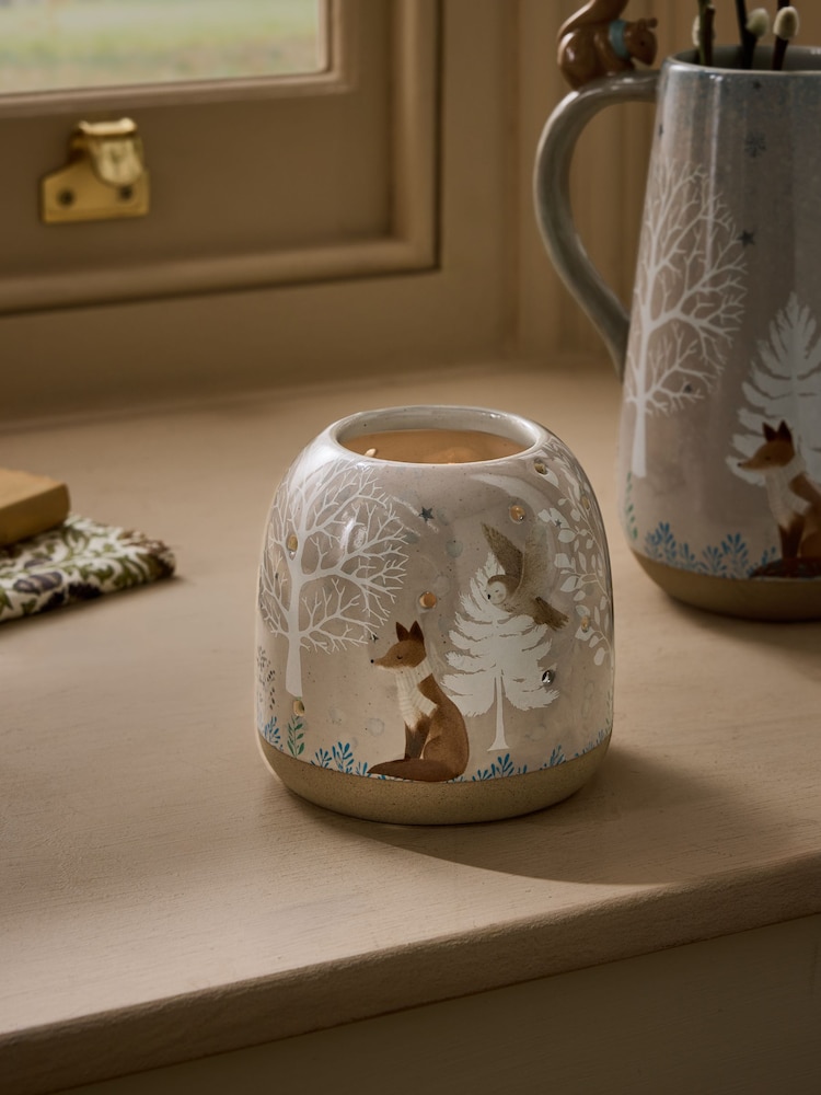 Winter Scene Ceramic Tea Light Holder - Imagen 2 de 4 Winter Scene Ceramic Tea Light Holder - Imagen 2 de 4