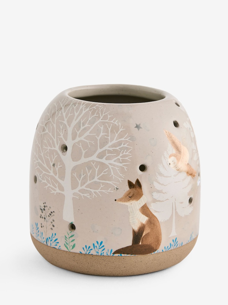 Winter Scene Ceramic Tea Light Holder - Imagen 4 de 4 Winter Scene Ceramic Tea Light Holder - Imagen 4 de 4