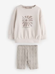Stone Long Sleeve Sweatshirt And Shorts Set - Image 1 of 1