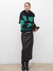 Mango Green Striped Knitted Jumper - Image 1 of 6