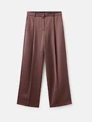 Mango Brown Satin Suit Trousers - Image 6 of 6