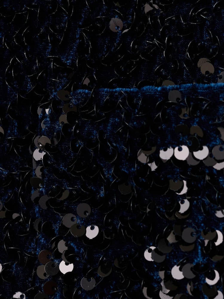 Mango Blue Sequin Cardigan Jacket - Image 5 of 5