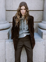 Mango Grey Neck Scaf Wrap Tie Cardigan - Image 4 of 7