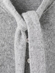 Mango Grey Neck Scaf Wrap Tie Cardigan - Image 7 of 7