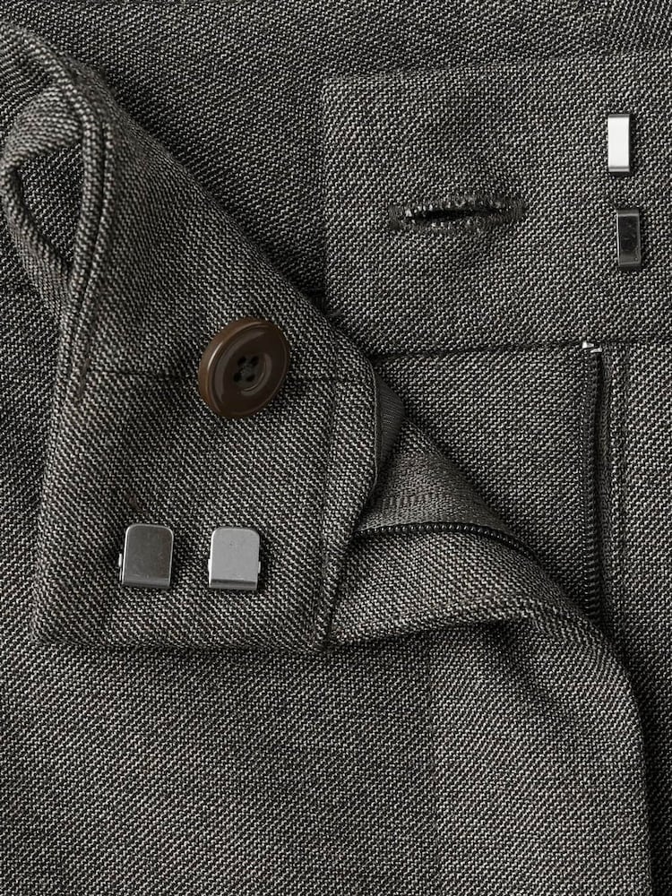 Mango Grey Belted Detailing Smart Trousers - Image 6 of 6 Mango Grey Belted Detailing Smart Trousers - Image 6 of 6