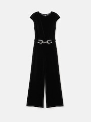 Mango Black Belted Jumpsuit - Image 5 of 5