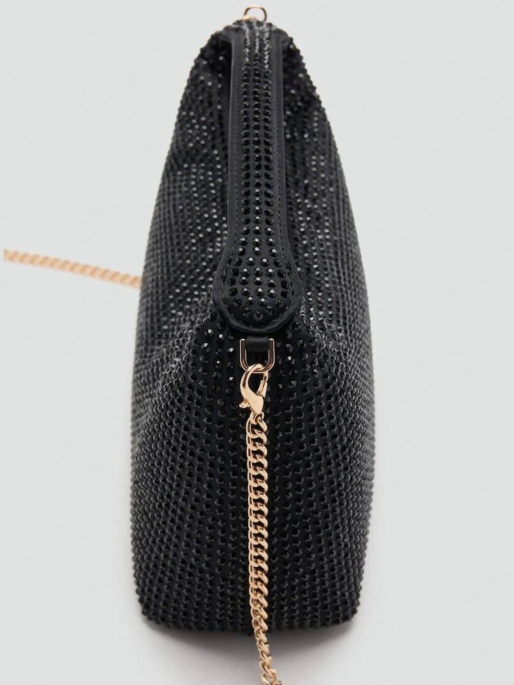 Mango Black Embellished Occasion Shoulder Bag - Image 4 of 4