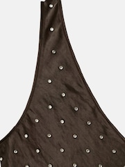 Mango Brown Embellished Hot Fix Blouse - Image 6 of 6