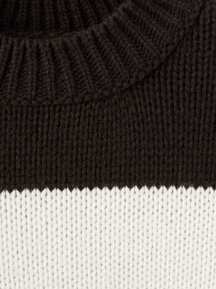 Mango Cream Striped Knitted Jumper - Image 5 of 5 Mango Cream Striped Knitted Jumper - Image 5 of 5