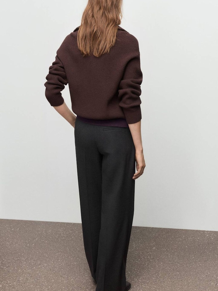 Mango Light Grey Belted Detailing Smart Trousers - Image 2 of 5 Mango Light Grey Belted Detailing Smart Trousers - Image 2 of 5