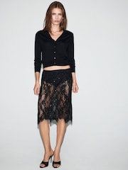 Mango Black Lace Skirt - Image 1 of 5