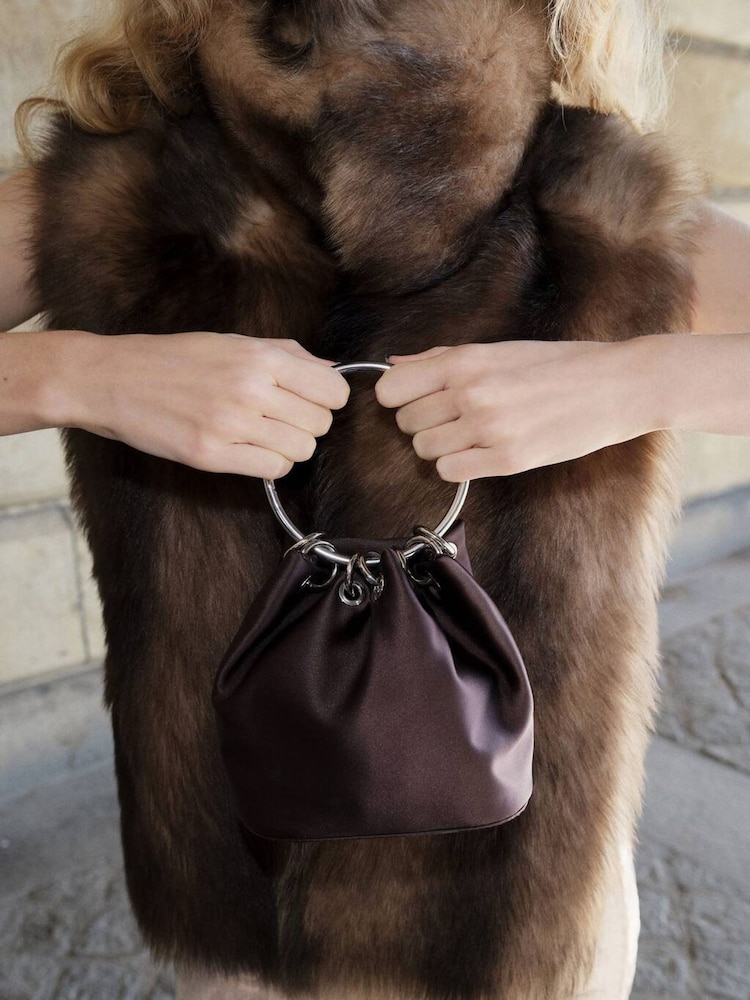 Mango Brown Occasion Bag - Image 4 of 4 Mango Brown Occasion Bag - Image 4 of 4