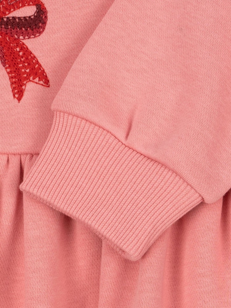 Konges Sløjd Pink Bow Sweat Dress - Image 4 of 4 Konges Sløjd Pink Bow Sweat Dress - Image 4 of 4