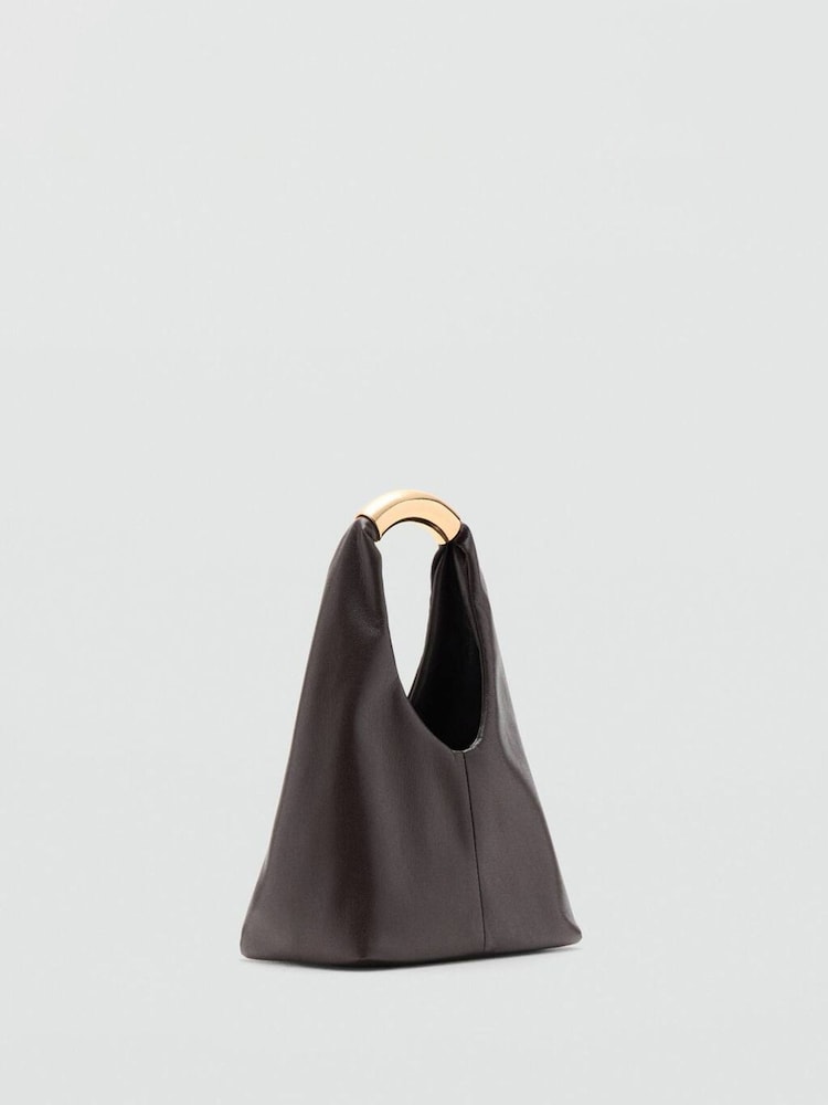 Mango Brown Hobo Strap Detail Bag - Image 2 of 2 Mango Brown Hobo Strap Detail Bag - Image 2 of 2