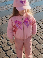 Konges Sløjd Pink Juno Sequin Bomber Jacket - Image 1 of 17