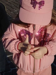 Konges Sløjd Pink Juno Sequin Bomber Jacket - Image 7 of 17