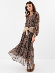 Accessorize Black Ditsy Floral Maxi Dress - Image 1 of 3