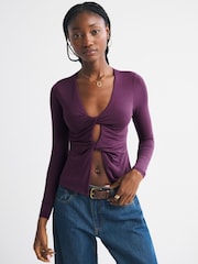 Abercrombie & Fitch Long Sleeve Cutout Twist Top - Εικόνα 2 του 6