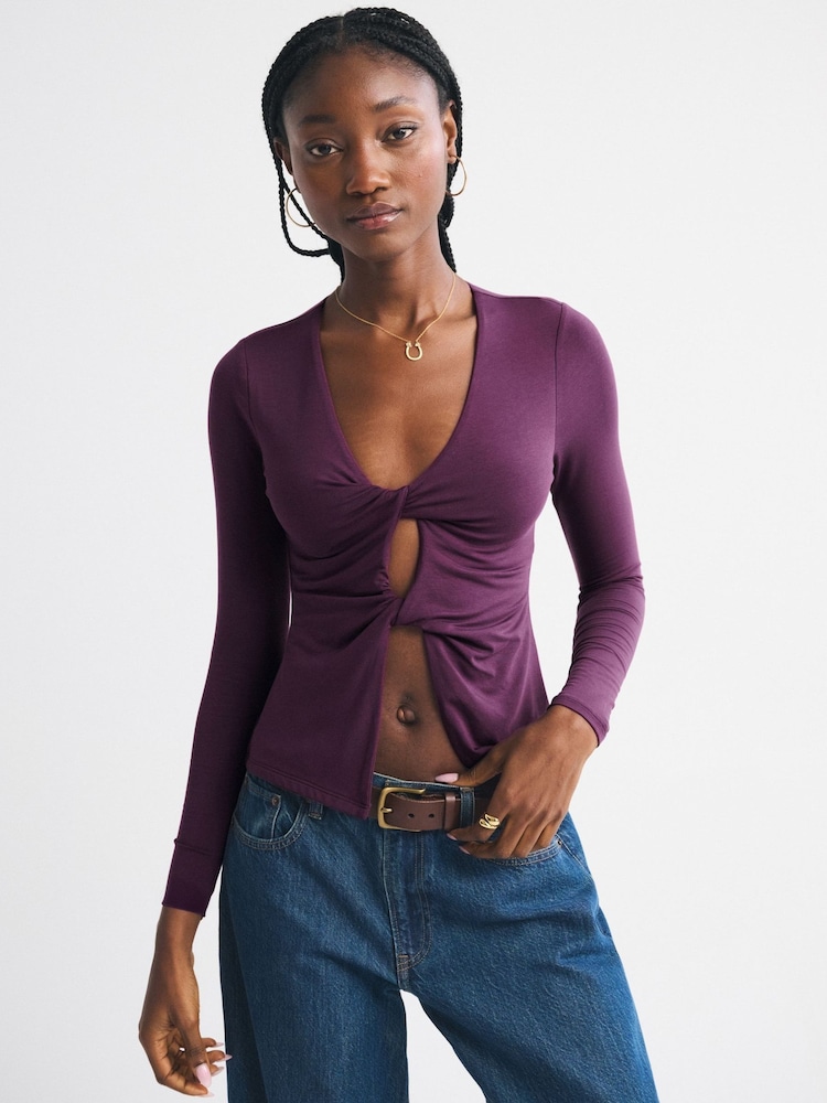 Abercrombie & Fitch Long Sleeve Cutout Twist Top - Εικόνα 2 του 6 Abercrombie & Fitch Long Sleeve Cutout Twist Top - Εικόνα 2 του 6