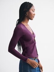 Abercrombie & Fitch Long Sleeve Cutout Twist Top - Εικόνα 5 του 6