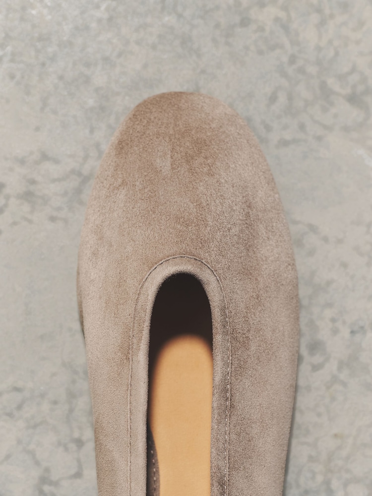The Set Soft Suede Leather Ballerinas Grey - Image 2 of 2