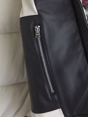 Abercrombie & Fitch Cream Suede Short Puffer Jacket - Image 6 of 7