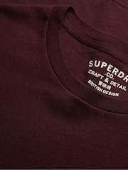 Superdry Red Essentials Relaxed T-Shirt - Image 8 of 8