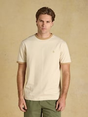 Joules Rugby Club Cream Crew Neck Cotton T-Shirt - Image 1 of 7