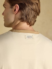 Joules Rugby Club Cream Crew Neck Cotton T-Shirt - Image 6 of 7