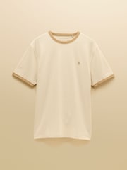 Joules Rugby Club Cream Crew Neck Cotton T-Shirt - Image 7 of 7