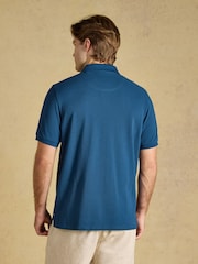 Joules Woody Teal Blue Cotton Pique Polo Shirt - Image 2 of 9