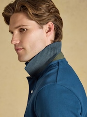 Joules Woody Teal Blue Cotton Pique Polo Shirt - Image 4 of 9