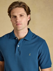 Joules Woody Teal Blue Cotton Pique Polo Shirt - Image 6 of 9