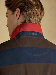 Rayas azul marino y marrón - Polo de piqué de algodón Joules Woody - Imagen 6 de 8
