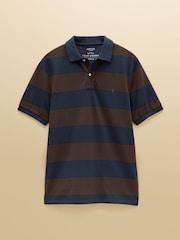 Rayas azul marino y marrón - Polo de piqué de algodón Joules Woody - Imagen 8 de 8