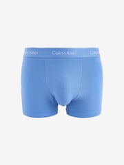 Calvin Klein Blue Icon Cotton Stretch Boxer Trunks 3 Pack - Image 3 of 4