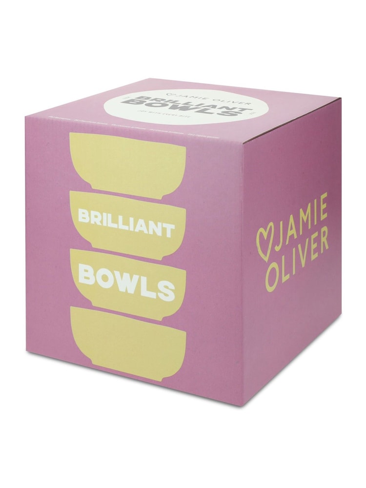 Jamie Oliver Set of 4 Yellow Big Love Stoneware Brilliant Bowls - Image 6 of 6 Jamie Oliver Set of 4 Yellow Big Love Stoneware Brilliant Bowls - Image 6 of 6