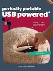 Silentnight Natural Teddy Boucle Usb Heated Foot Warmer - Image 3 of 8