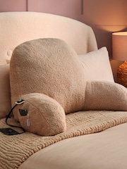 Silentnight Natural Teddy Fleece Boucle USB Heated Cuddle Cushion - Image 1 of 9