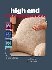 Silentnight Natural Teddy Fleece Boucle USB Heated Cuddle Cushion - Image 4 of 9