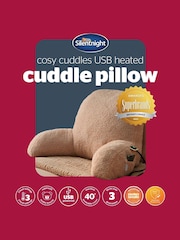 Silentnight Natural Teddy Fleece Boucle USB Heated Cuddle Cushion - Image 9 of 9