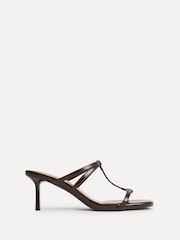 Linzi Brown Westside T-Bar Mule Heeled Sandals - Image 2 of 5