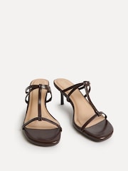 Linzi Brown Westside T-Bar Mule Heeled Sandals - Image 3 of 5